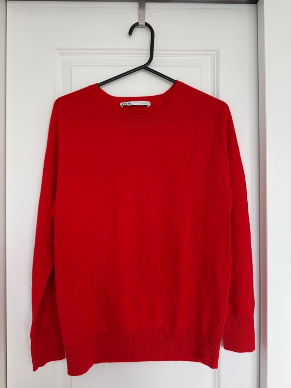 Zara Red Crewneck Sweater